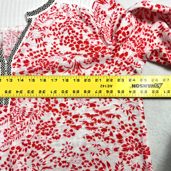 Suzanne Betro Weekend Floral Top Women's Size Plus 2X V Neck - Picture 6 of 8